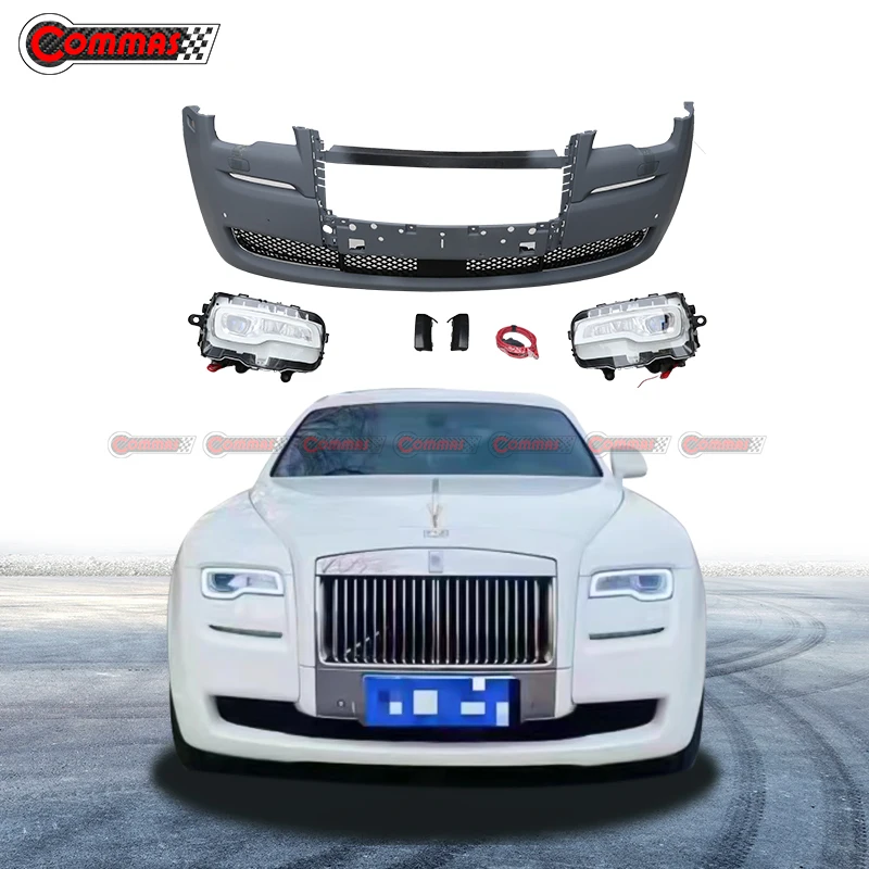 Upgrade New Car Bumper Headlight For Rolls Royce Ghost 2nd PU Material Auto Wide Body Kit Direct Install Headlamp with module
