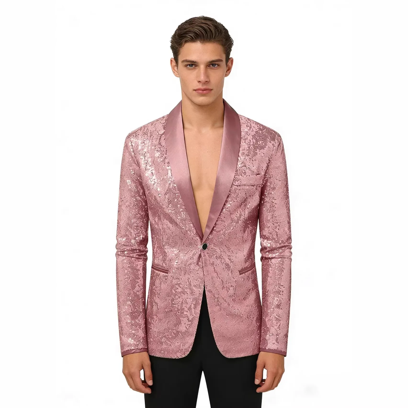 New Sequined Blazer Men's Nightclub Performance Jacket Banquet Performance Dress Multi-color