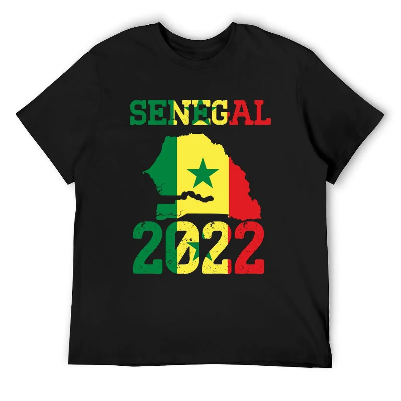 

senegal soccer jersey 2022 T-Shirt Short sleeve tee cute clothes plus size clothes oversized graphic tee vintage t shirt men