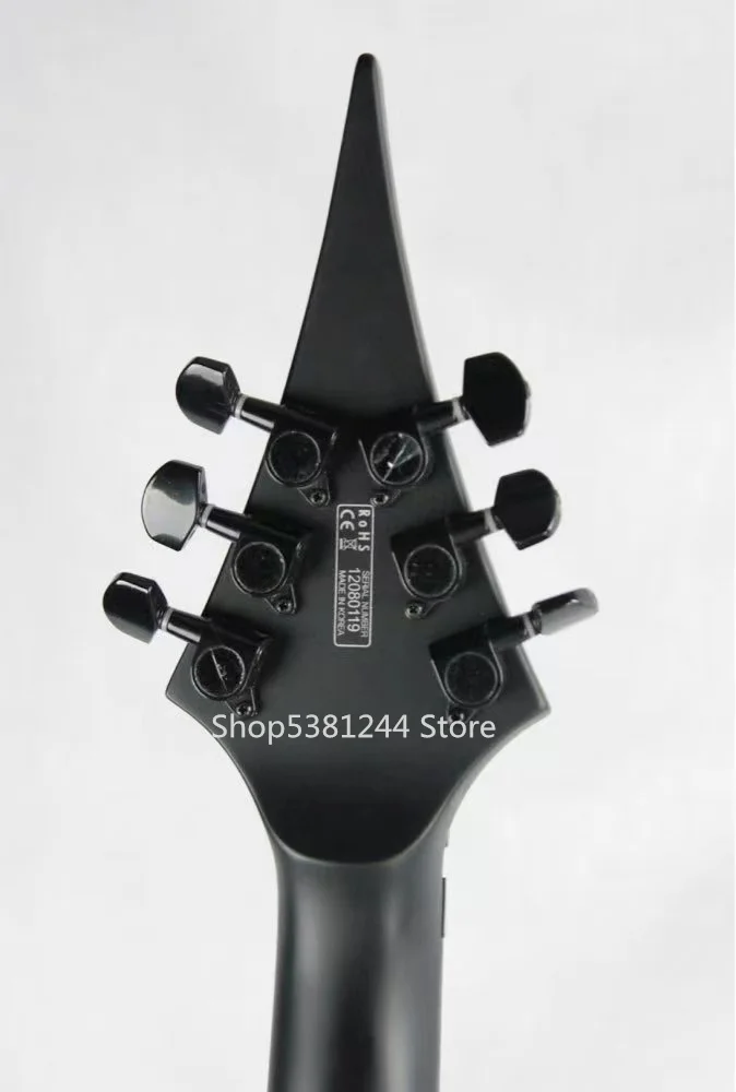 Free transportation of 6-wire electric guitar, matte black paint, rosewood fingerboard, black accessories, tremolo system