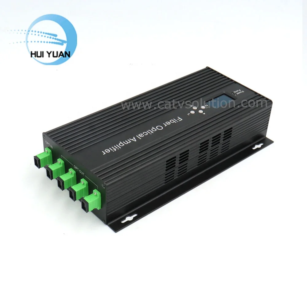 High Power 1550nm Optical Amplifier 22dBm  Fiber EDFA 4 Port WDM EDFA