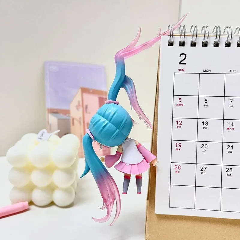 12 cm große Cartoon-Figur von Hatsune Miku, für den Schreibtisch, Büro, Sammlung, Dekoration, modisches und personalisiertes Ornament, Spielzeug, Überraschungsgeschenk – Detail 2