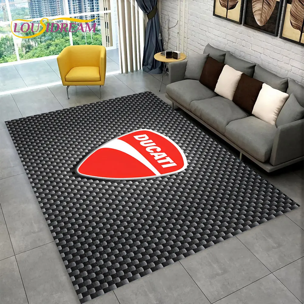 3D D-Ducati Pattern Area Rug Large,Carpet Rug for Living Room Bedroom Sofa Doormat Kitchen Decor,Kid Game Non-slip Floor Pad Mat - view 2