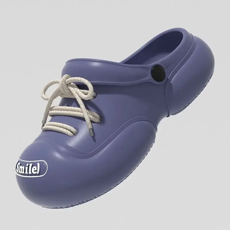 CySlippers للنساء يرتدي أحذية سميكة سوليد في الهواء الطلق زوجين داخلي المضادة للانزلاق أحذية الصيف الشاطئ تو ثقب الأحذية شبشب منزل #4