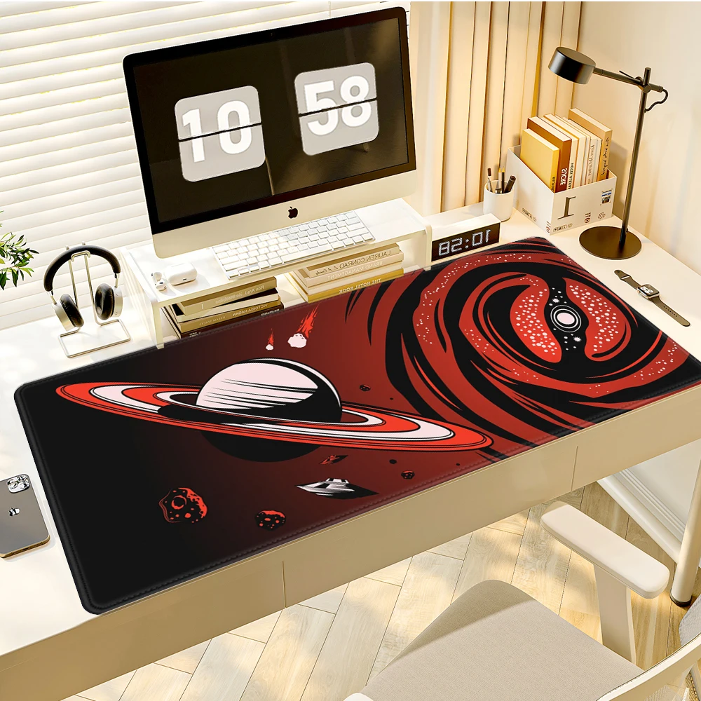 

Kawaii Black Desk Mat Black Hole Gaming Mousepad Gamer Keyboard Playmat Mouse Pad Carpet Office Computer Accessories Mouse Mats