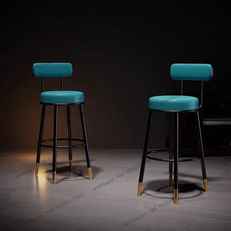 Factory Direct Sales Swivel Nordic Bar Chairs Relax PU-leather Modern Reception Bar Chairs High Stool Minimalist Design Bar Furn