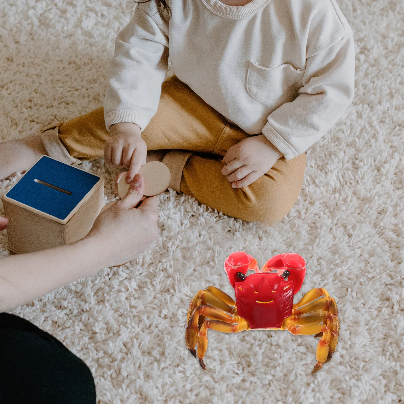 

Simulation Crab Decorative Plastic Sea Animal Educational Prop Realistic Cognitive Learning Interactive Aquarium Decor