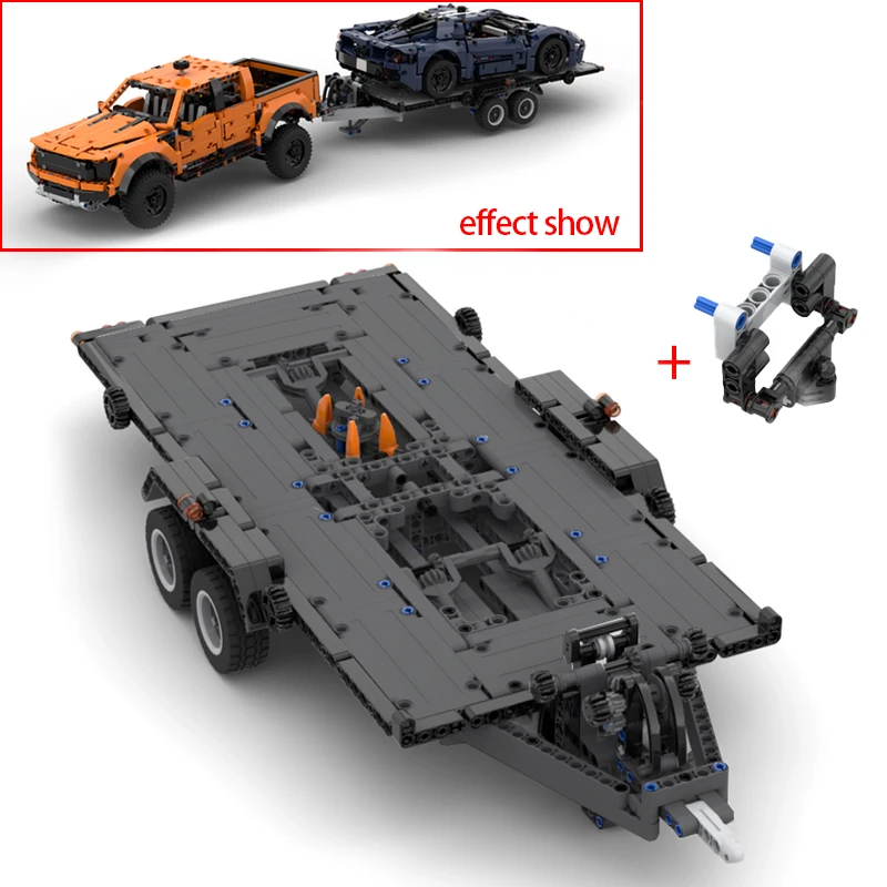 NIEUWE F-150 Raptor Trailer Kan Gekanteld met Lier Technische 42126 Trailer Bouwstenen DIY Montage Bricks Kinderen Speelgoed Gift