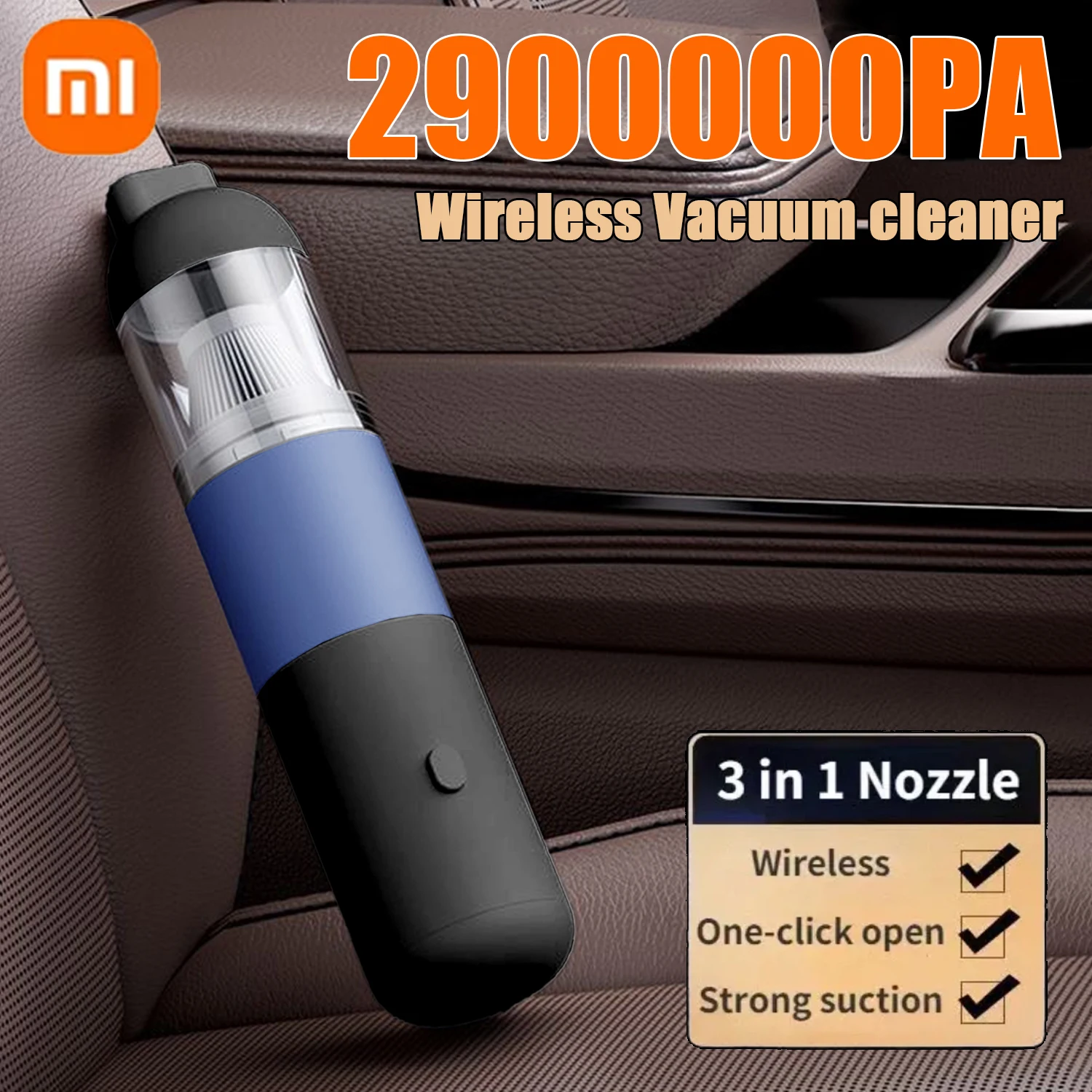 Xiaomi 2900000PA 3 in1 True Wireless Car Vacuum Cleaner Automobile Vacuum Clean Portable Handheld Mini Dust Catcher For Car Home