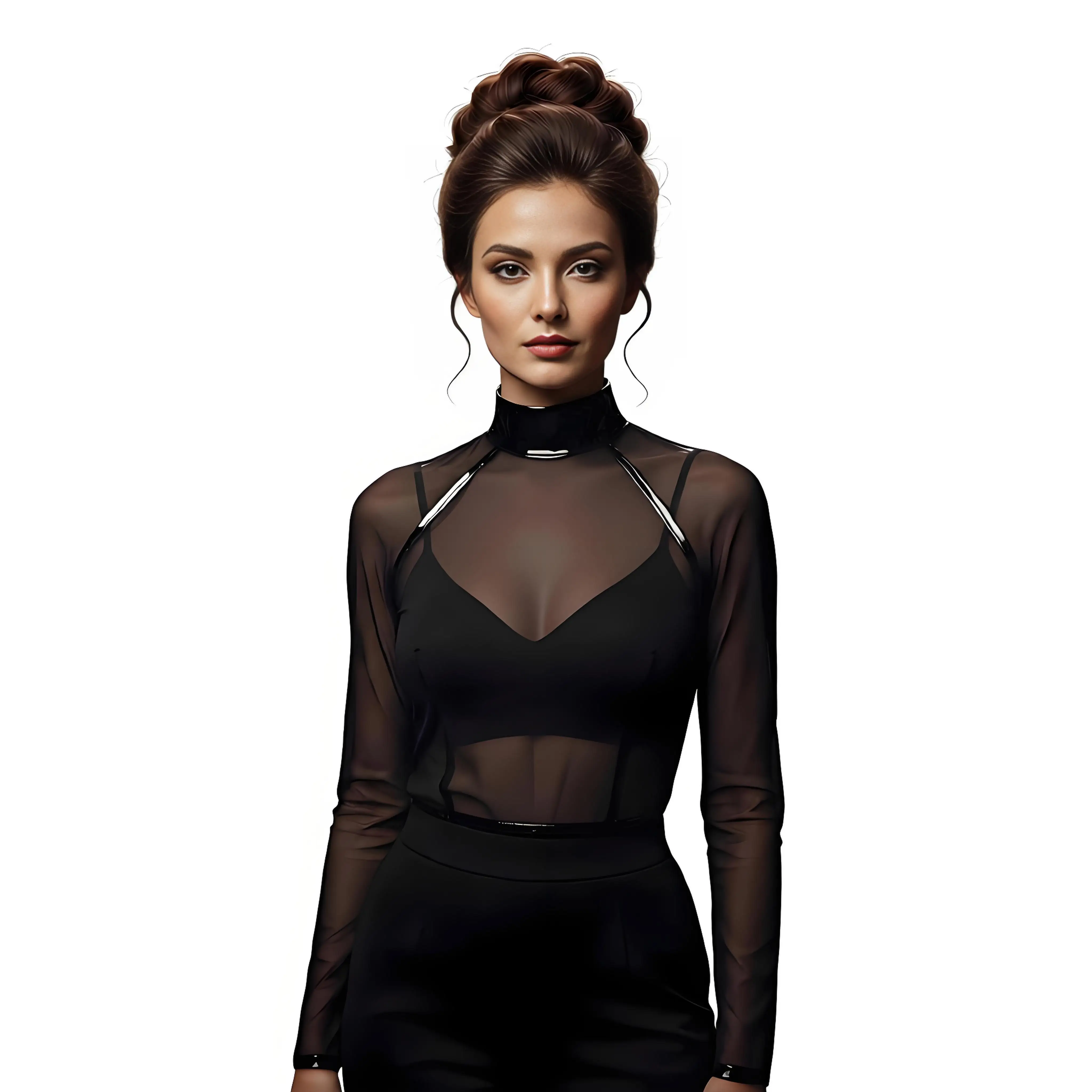 Women See Through Transparent Tops Waterproof Halter Backless Crop Top for Rave Party Music Festival Singer Dance Clubwear Tank