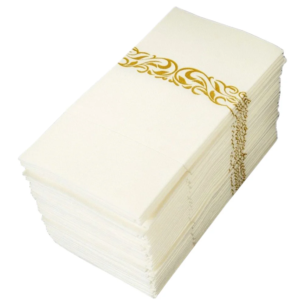 

50 Pcs Cutlery Bag Wrapping Pocket Napkin Tabletop Fork Packing Paper Tableware Napkins Party Supplies