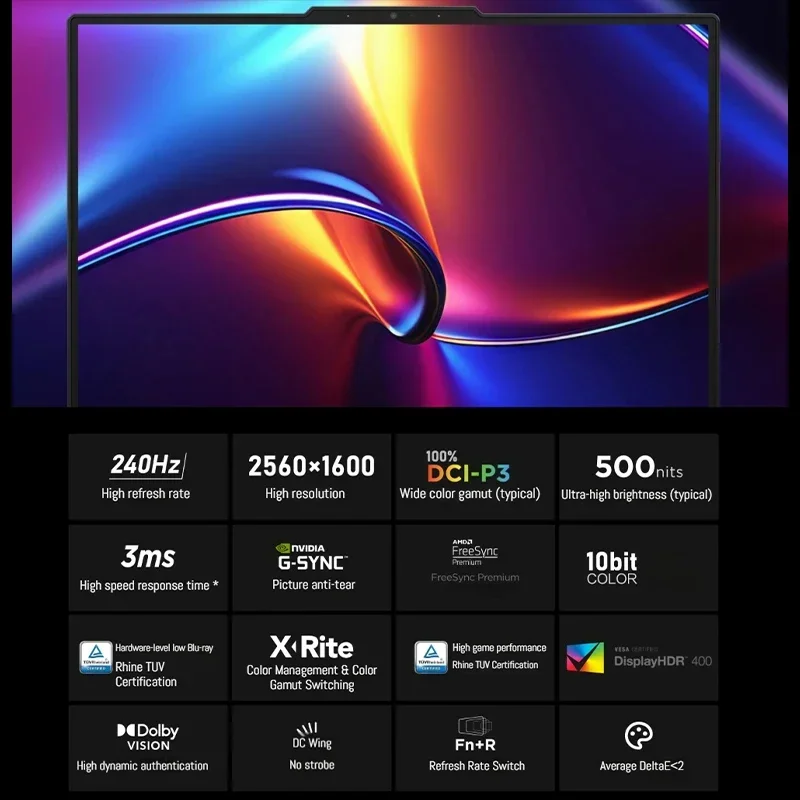 Original Lenovo LEGION R7000P 2025 R9 8945 HX R9 8940 HX RTX 5070 5060 8G 16 polegadas 2.5K 240Hz Laptop para jogos