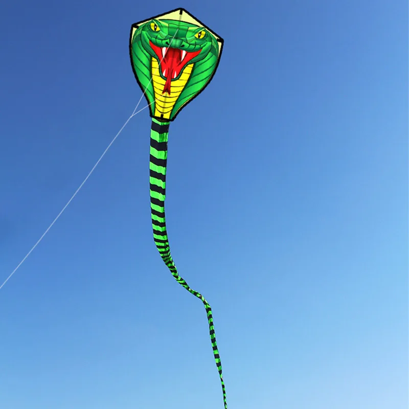 

Large 8m Children Kite Toy Cartoon Snake Shape With Handle Line Easy to Fly Cobra Kite Children Flying Kite Outdoor Sports Toys