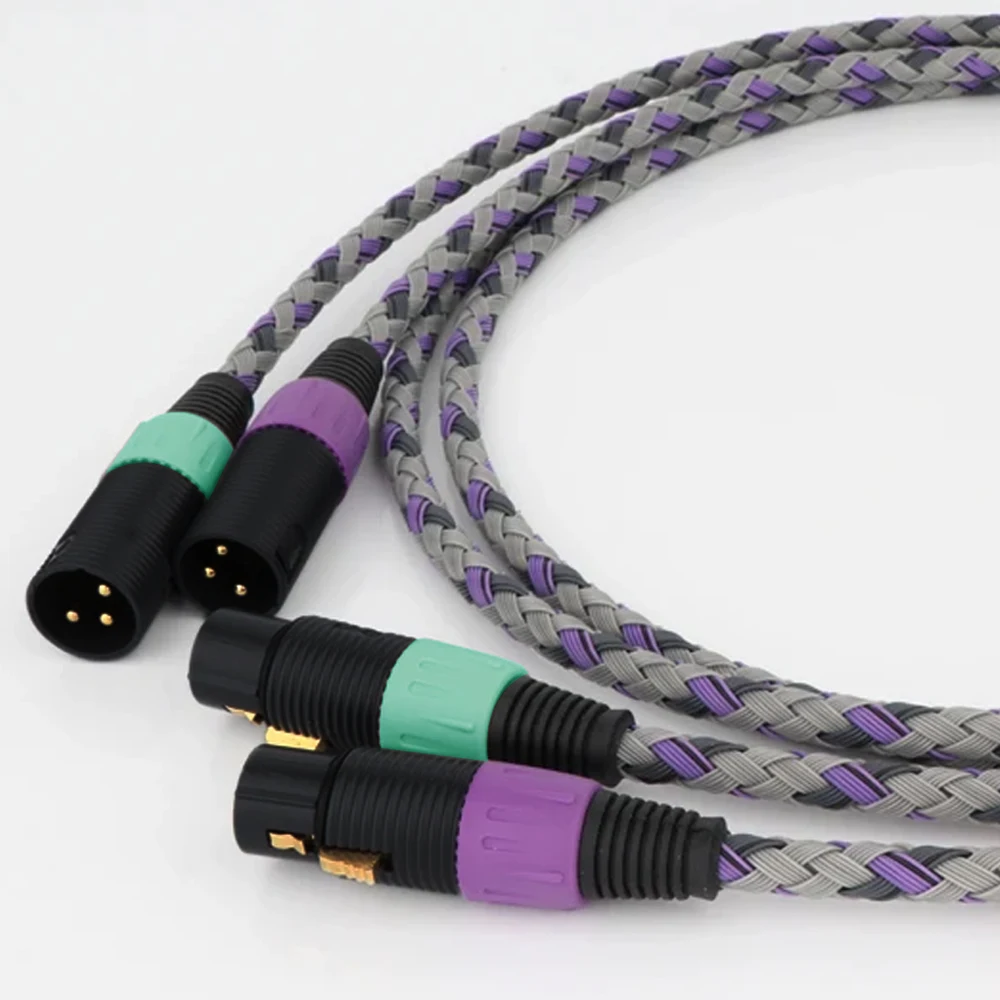 Para XLO Signature S3-1 Singled-Ended Audio Interconnect Cable z kablem XLR Jack Złącza XLR z pozłacanym 24-karatowym mil-spec