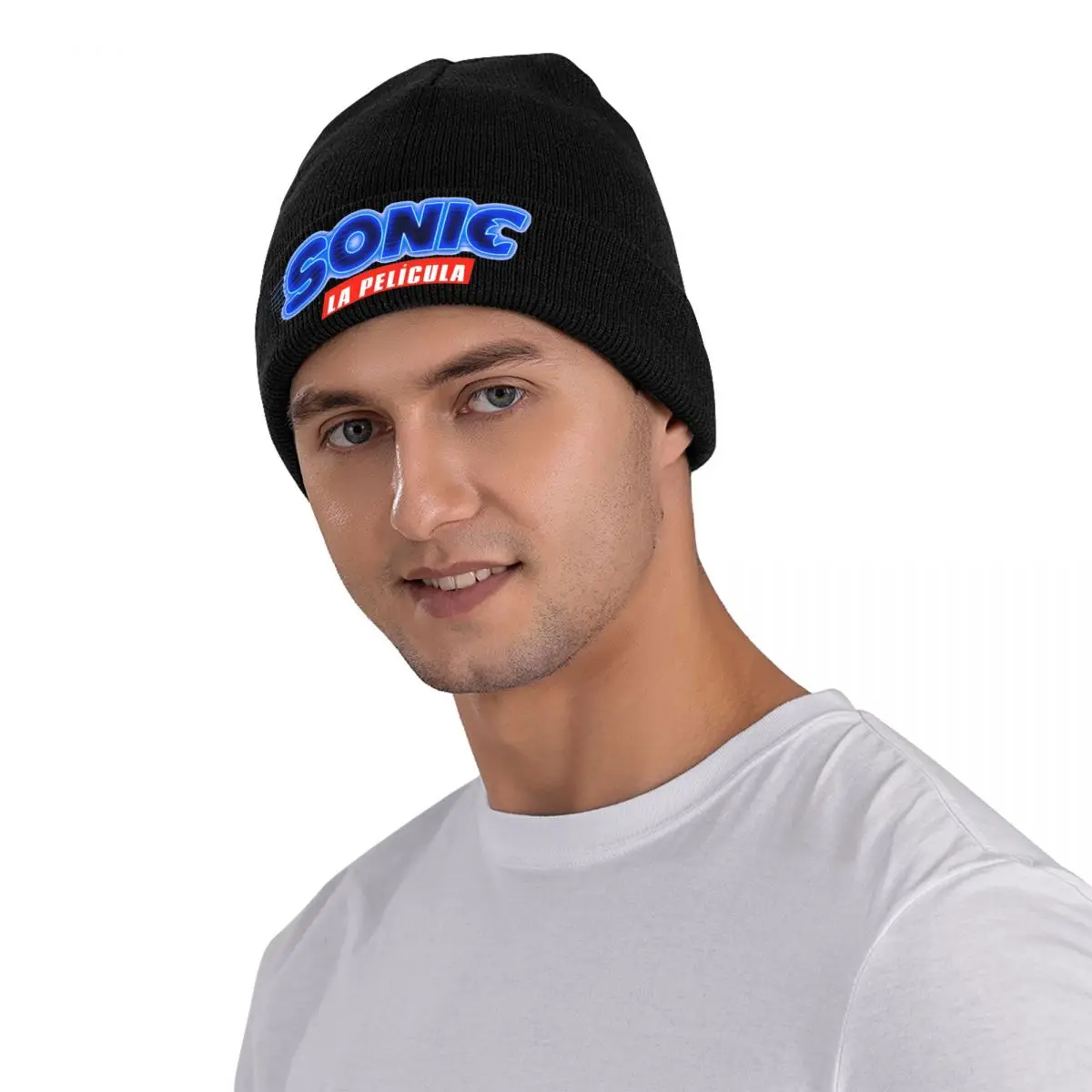 Men Women Unisex S-Sonic Retro Game Cartoon Beanie Hats Funny Knit Hat Spring Kpop Caps Custom Elastic Bonnet Hats