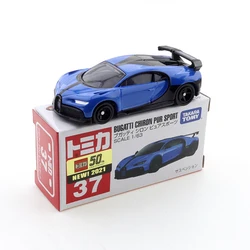 TAKARA TOMY Tomica Ornaments No.37 Bugatti Chiron Pure Sport Diecast Automotive Model Ornaments Cas Toys Gift Decorations