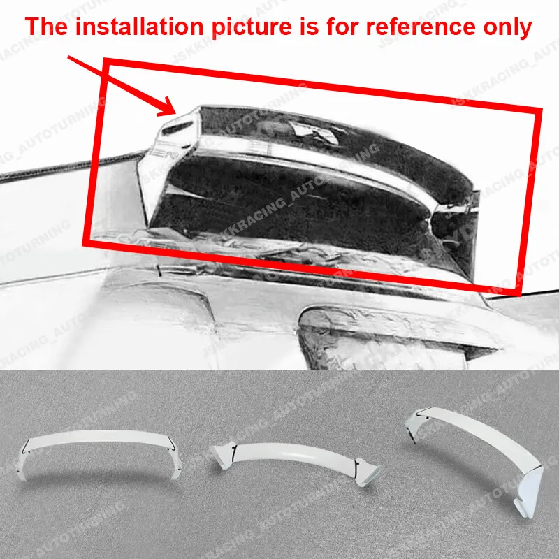 

For Mini Cooper F56 FRP Unpainted Rear Trunk Roof Spoiler Wing Lip Bodykits