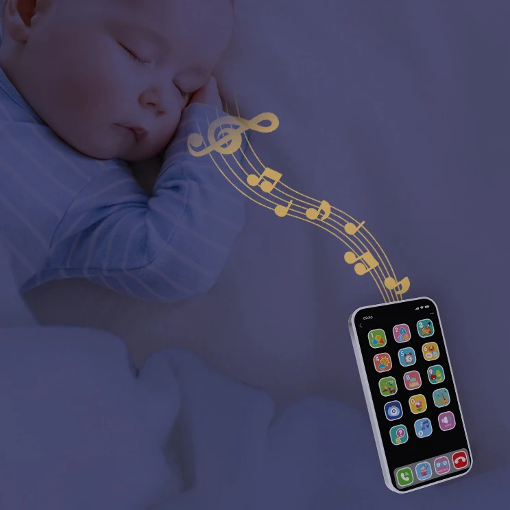 Multi Functional Baby Simulation Music Mobile Phone Touch Screen Glow Music Mini Learning Mobile Phone Model Children\'s Toys