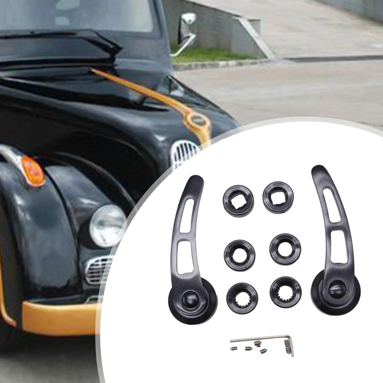 

Car Door Handle Kit 4 1/4 Inch Aluminum Alloy Upgrade Universal Replacement Automotive Parts for Chrysler Dodge Plymouth