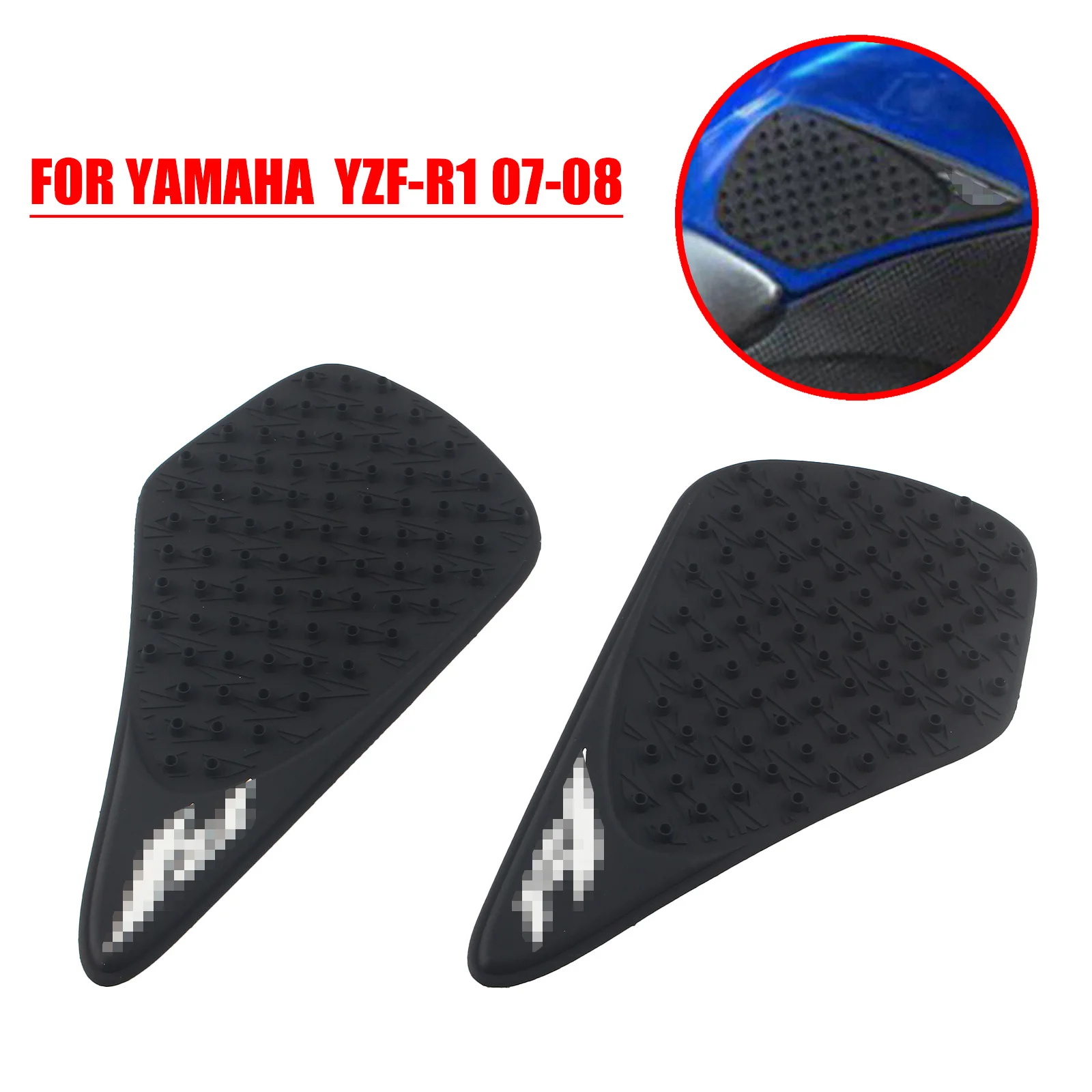 Tank Protector Pad Antislip Side Fuel Sticker For Yamaha YZFR1 YZF R1 2007-2008