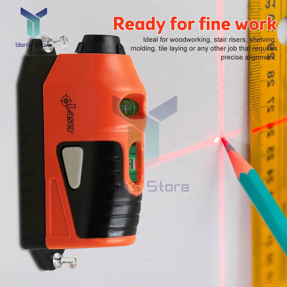 Mini Laser Level Vertical Spirit Tool Laser Level Laser Straight The Laser Guided Level Line Measurement Gauge Tool