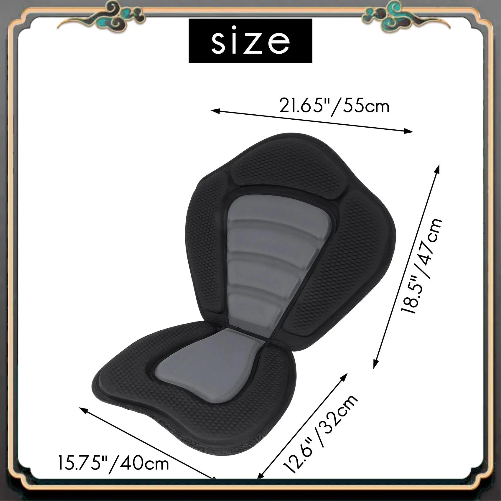 

Premium Adjustable Padded Canoe Kayak Seat Kayak Backrest Seat With Back Pack Rest Bag