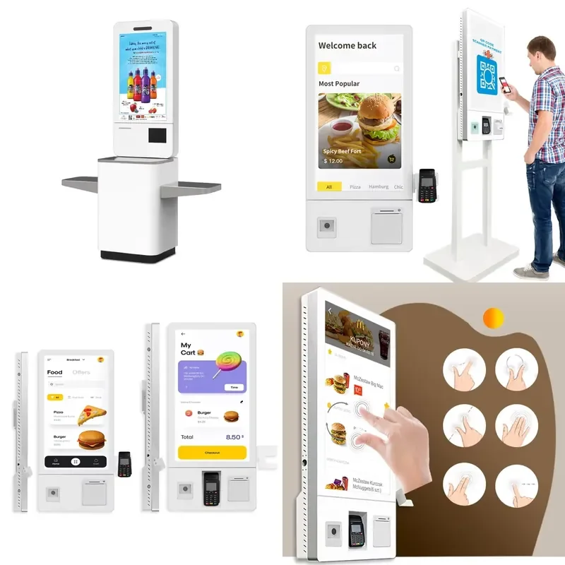 RFID Self Checkout Terminal Electronic Smart Digital Check Out Kiosk Self Service Machine for Restaurant Supermarket Shop