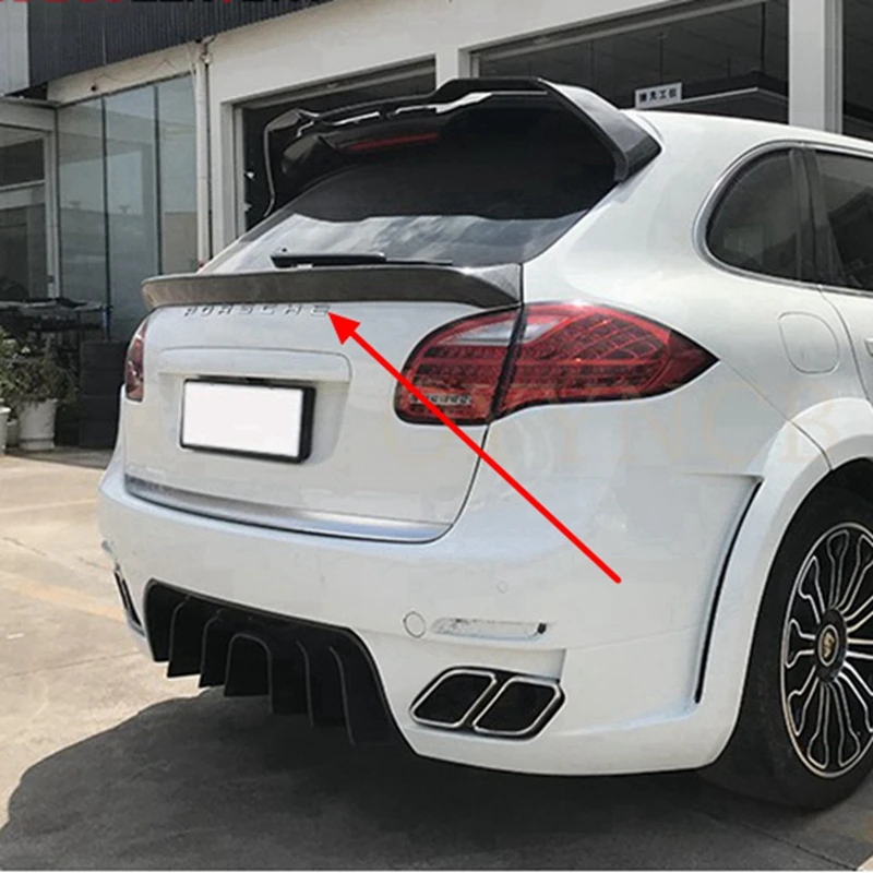 

High Quality Forged carbon & Carbon Fiber Material Rear Trunk Roof Spoiler Wing Fits For Porsche Cayenne 958 2011 -2014