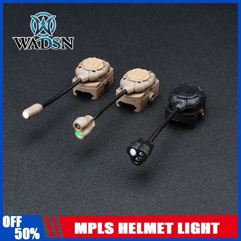 

WADSN Mpls Tactical Helmet Light Modular Personal Light System Whitelight Green Red IR lighting Outdoor Hunting urvival Safety