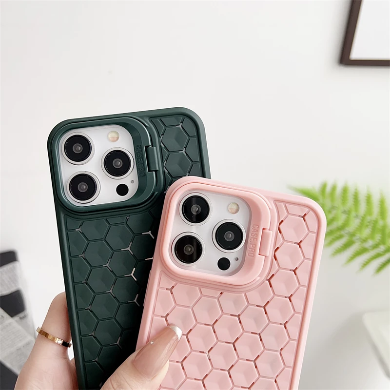 Luxury Invisible Heat Dissipation Magnetic Suction Bracket Silicone Case For iPhone 15 14 13 12 11 Pro Max Plus Protective Cover