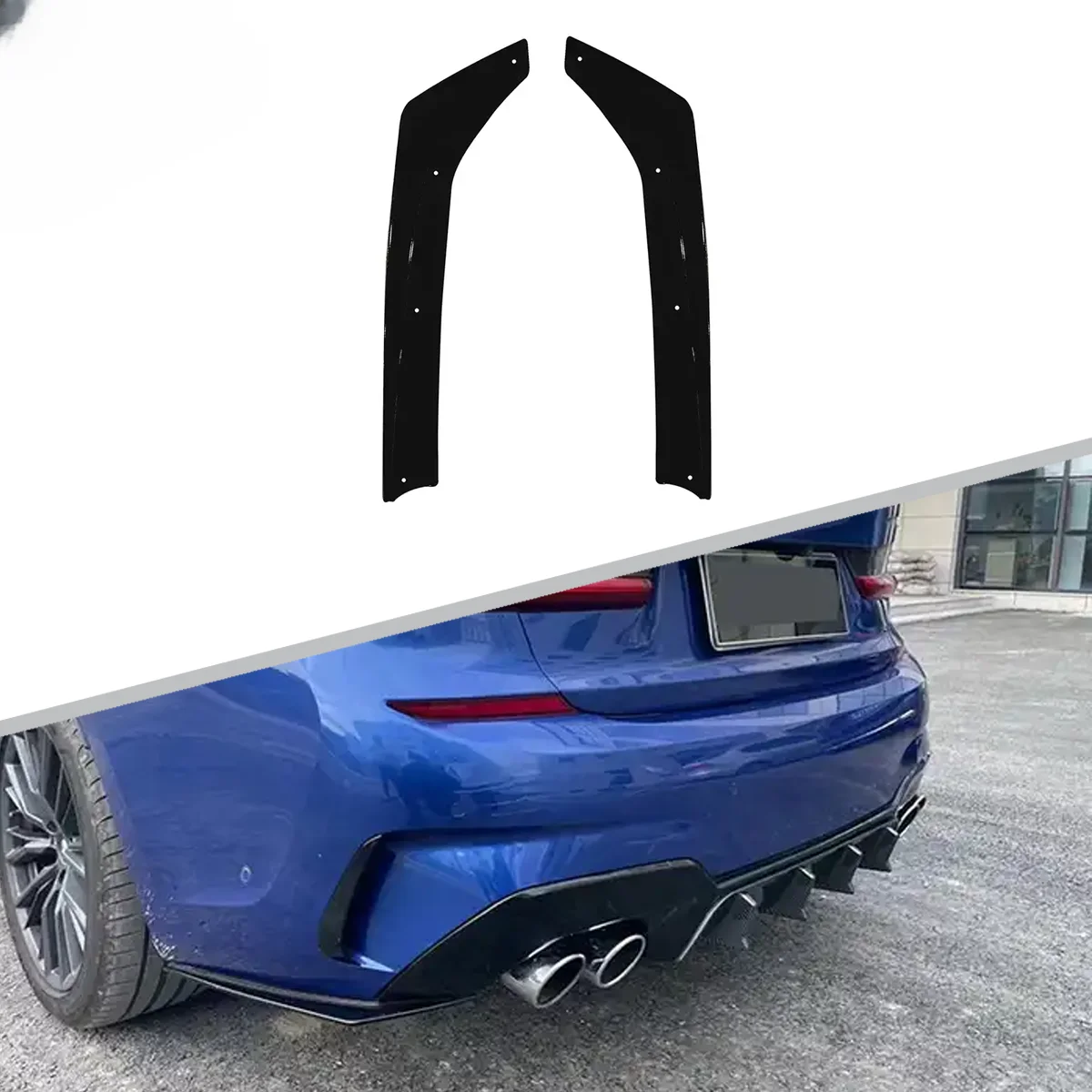 Rock Style Car Rear Bumper Body Accessories Side Splitter For G20/G28 M-Tech