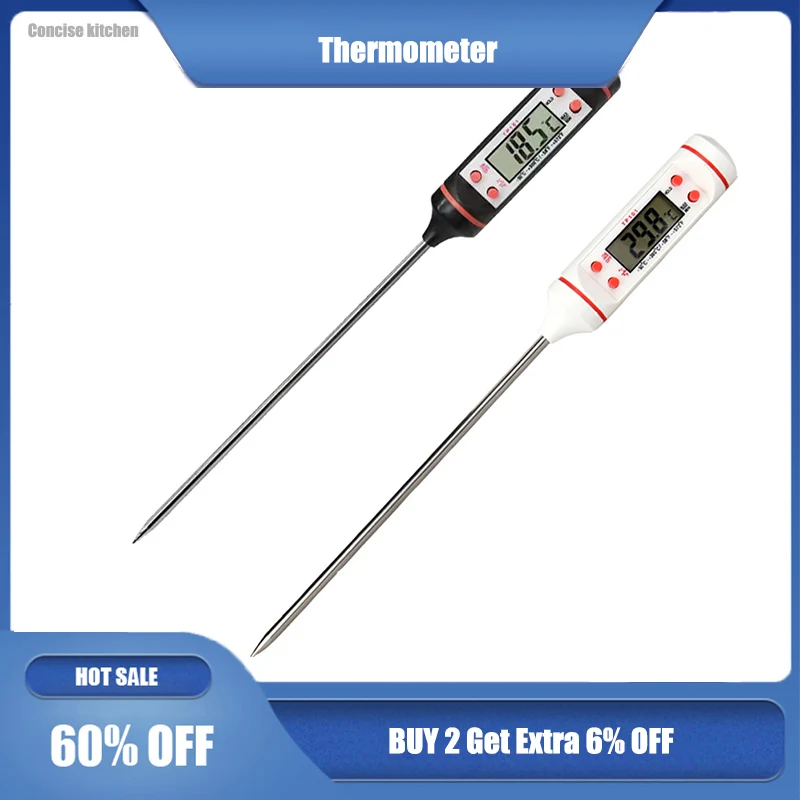 Termómetro electrónico para barbacoa, cocina, hornear, medir la temperatura del aceite, leche y carne asada, accesorios de cocina