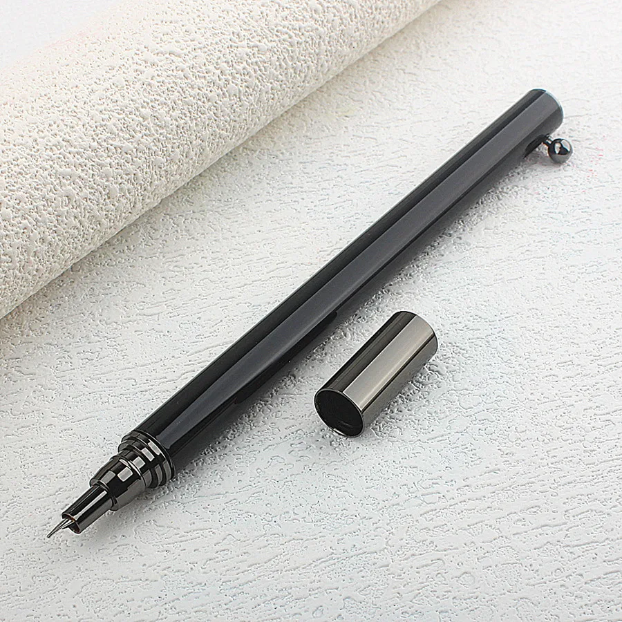 Pluma estilográfica retráctil de lujo, punta fina con convertidor, bolígrafo de regalo para escribir, 1 ud.