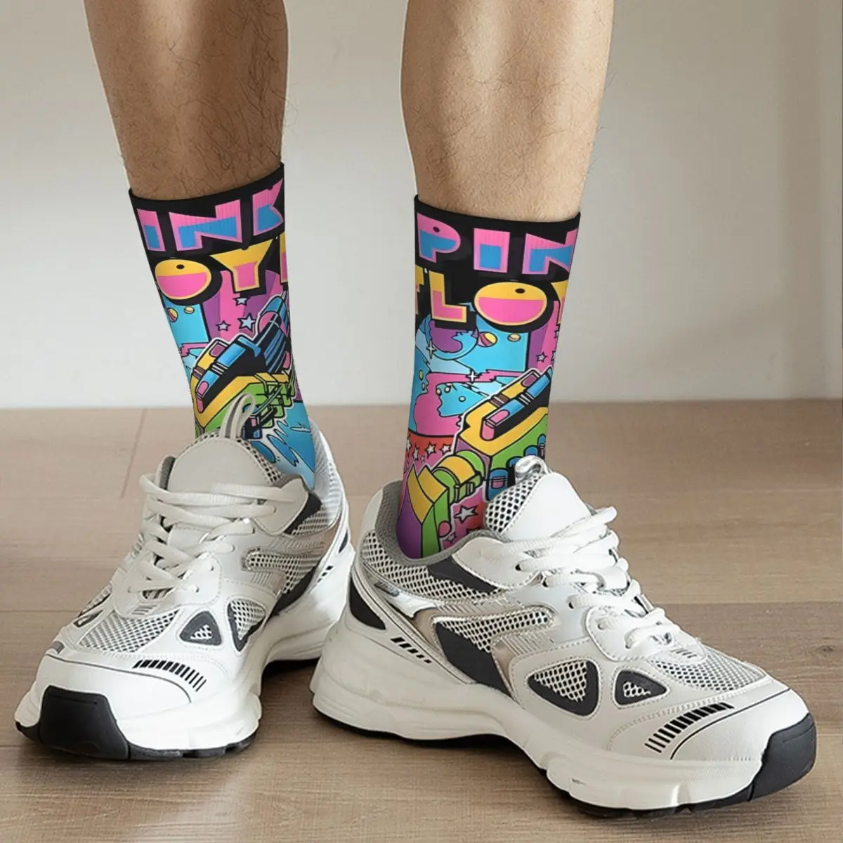 Pinks Cool Floyded Men and Women printing Socks,Motion Applicable throughout the year Dressing Gift