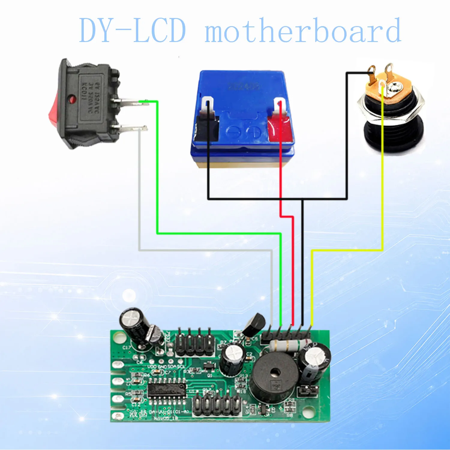 Electronic Scale Motherboard Chip Circuit Board LED LCD Electronic Scale Accessories Black Red Word