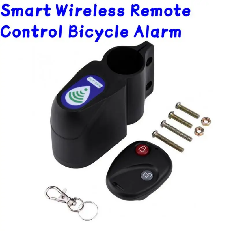 1Pcs Smart Wireless Remote Control Bike Bicycle Alarm Siren Shock Vibration Sensor Cycling Lock Anti-Theft Guard Burglar Alarm