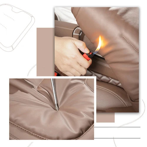 Imagen 2 del producto Funda Universal para asiento de coche de cuatro estaciones, fundas de cojín de cintura para asiento de coche de cuero transpirable, accesorios interiores para asientos interiores de coche