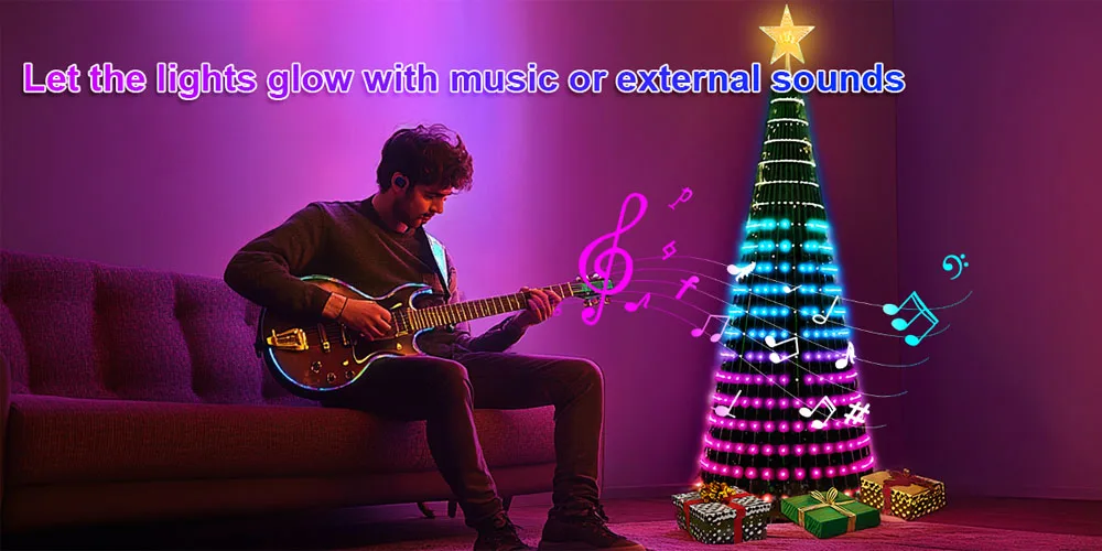New Christmas Gift - Smart Christmas Tree Lights, 6/7FT 400LED Fairy Light for Indoor Outdoor Waterproof,Holiday Home Decor