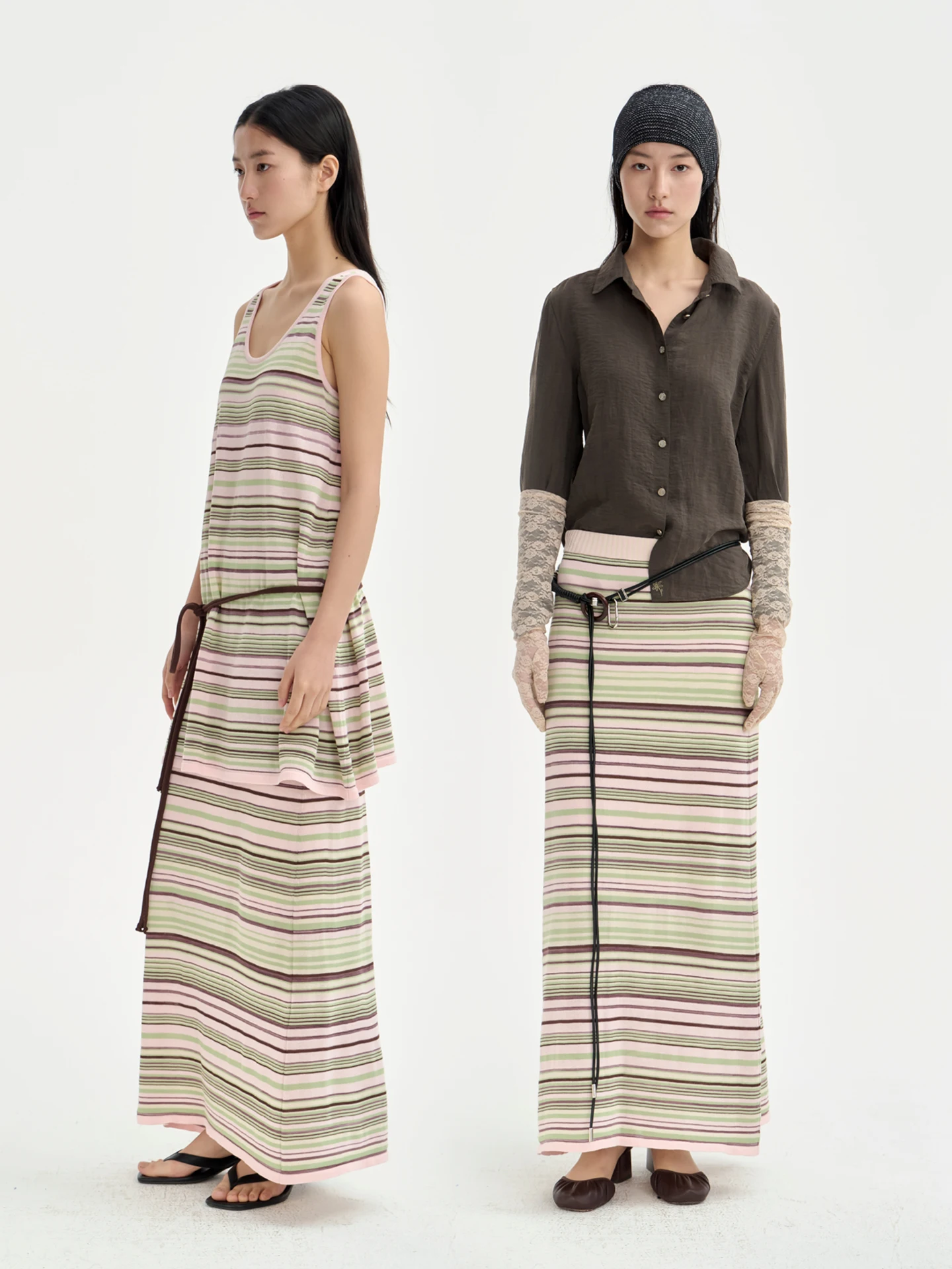 

Женская модная юбка Subei с градиентным цветовым переходом, вязаная, эластичная, прямого кроя, средней длины, с завышенной талией, H-образная