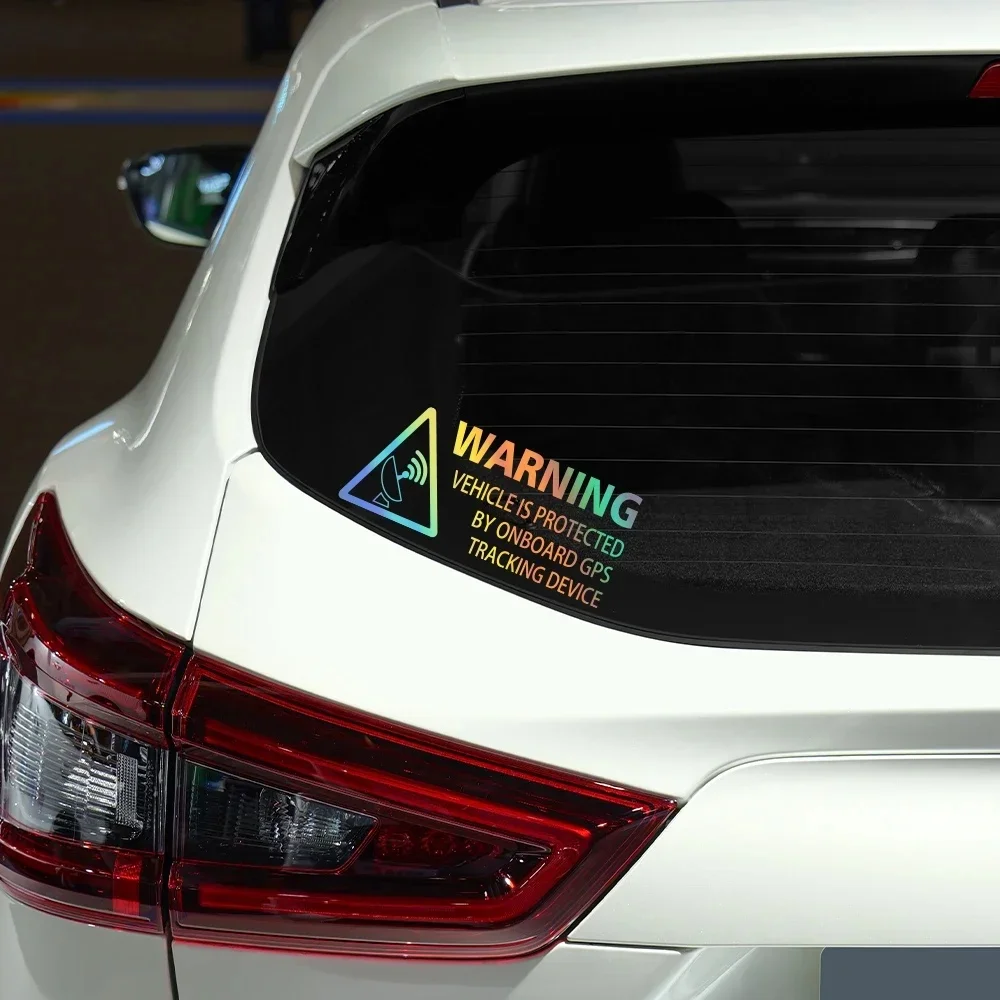 Car Truck Van Taxi Boat GPS Tracking Anti‑Theft Warning Vinyl Sticker Waterproof Self‑Adhesive Safety Sign Decal Accessories