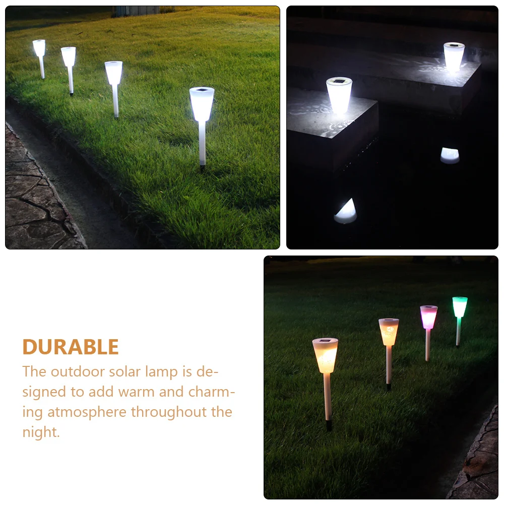 1pc Rasen 7 Modi Einstellbare Outdoor Solar Stake Licht Langlebig Kunststoff Terrasse Garten Pathway Beleuchtung Solar Rasen Stake Lampe geschenk