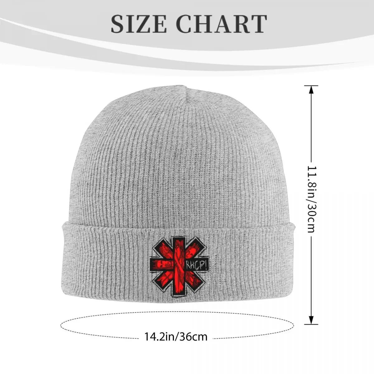 Red Hot Chili Music Band RHCP Peppers Knitted Hat for Women Men Beanie Winter Hats Warm Melon Cap