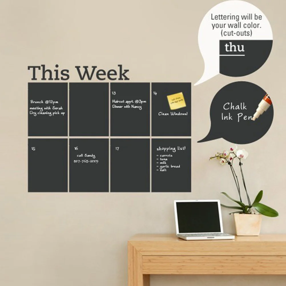 

Blackboard Wall Sticker Premium Pvc Removable Chalkboard Decal For Kitchen Planner Calendar Writing Surface Smooth Adhesive