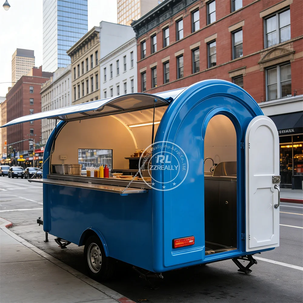 

Concession Mobile Fast Food Cart Street Coffee Snack Catering Trailer Hot Dog Ice Cream Cart Street Fast Food Trailer For Sale