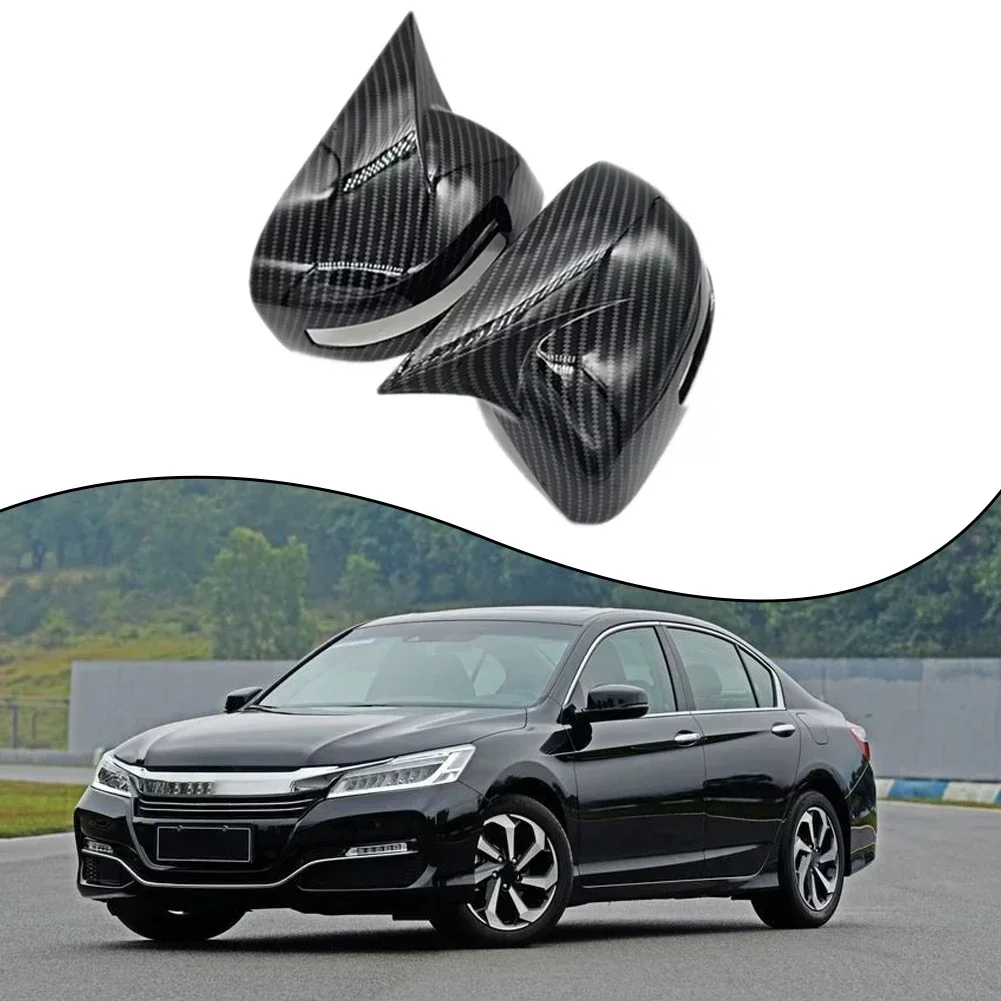 6 6 6 6 6 610 10 Car Mirror Cover Cap For Acura For ILX 13-24 Carbon Fiber Exterior Horn Rear View Mirror Cover Trim Accessories