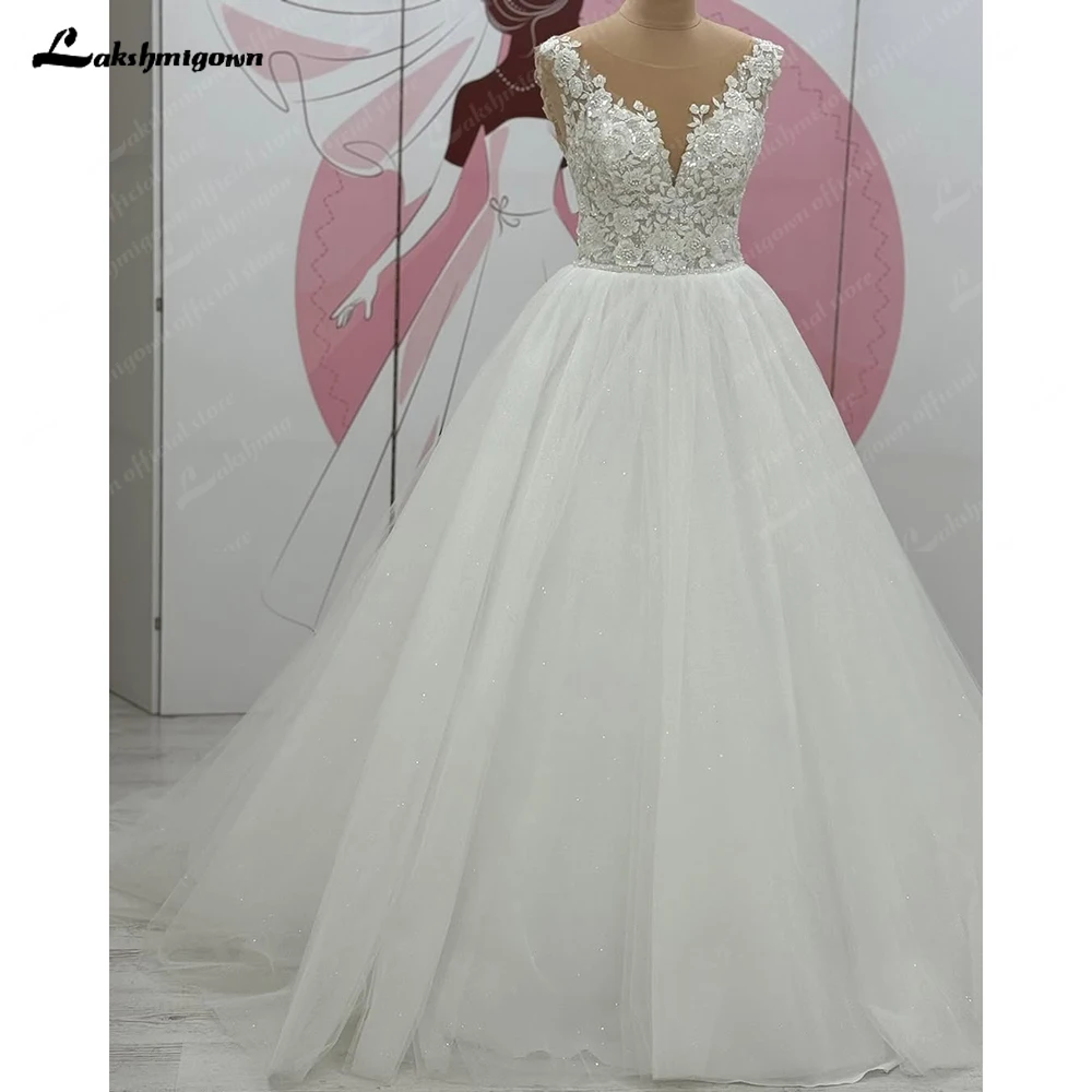 Lakshmigown cywilne kwieciste koronkowe suknie ślubne Boho 2025 koraliki bez pleców seksowne kobiety plażowe suknie ślubne dostosowane Vestidos de Nova