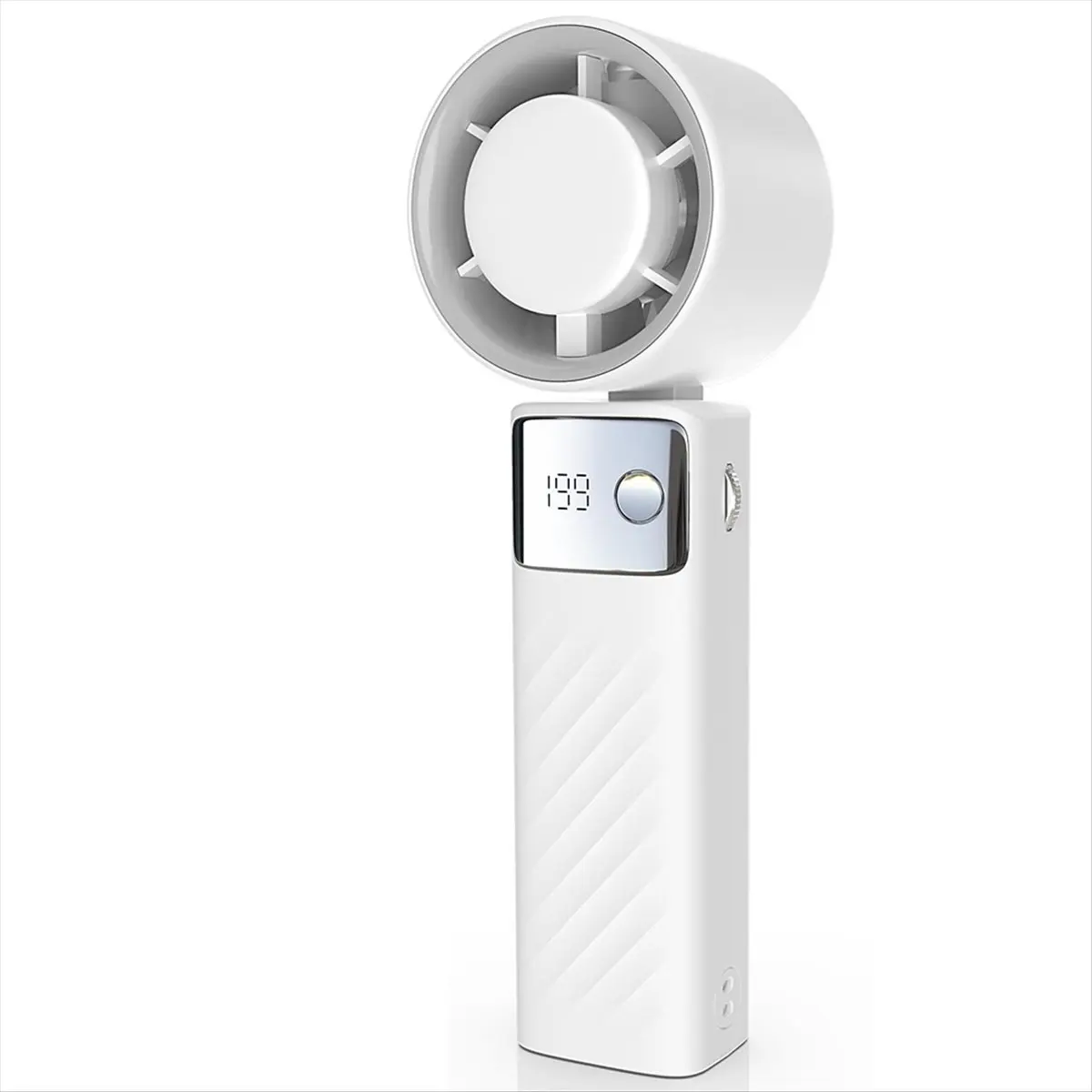 DT56 Handheld Turbo Fan, Powerful Fans [20Hrs Max Cooling], Mini Fans,LED Display, for Women Men Outdoor Indoor White