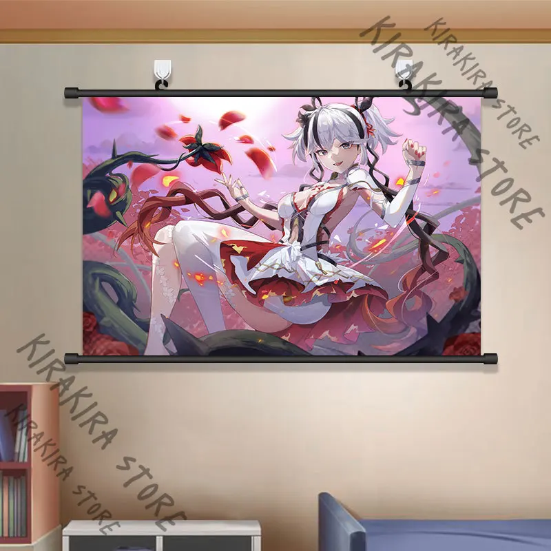 Wuthering Waves Camellya Hanging Picture Poster Cartoon Cosplay Anime Bedroom Decorative Painting Mural Ornaments Decor