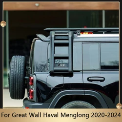 Exterior Accessories Folding Climbing Ladder For Great Wall Haval Menglong 2023 2024 Car Side Ladder Aluminium Ladders Body Kit