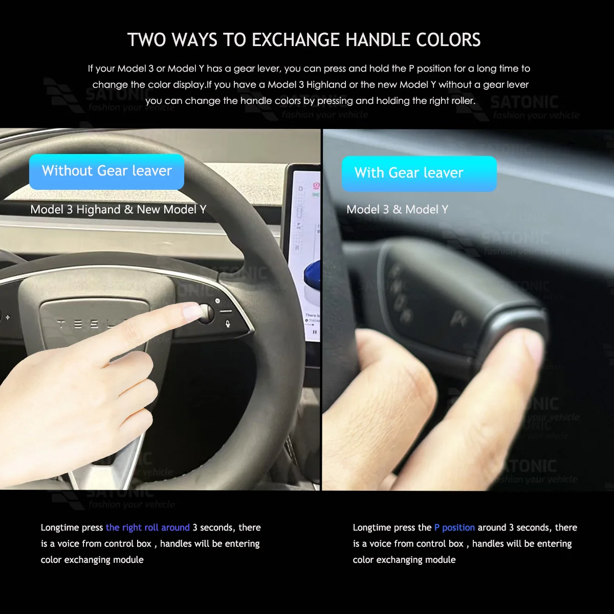 RGB Smart Door Handles for Tesla Model Y Juniper 2026 V9pro